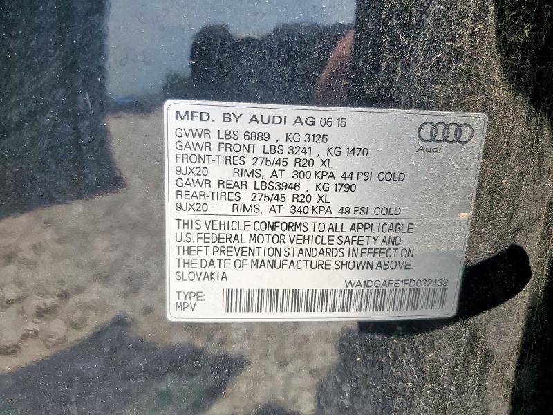 2015 AUDI Q7 PRESTIG WA1DGAFE1FD032439