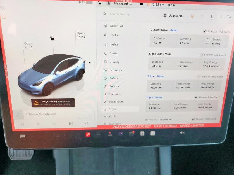 2023 TESLA MODEL Y 7SAYGDEE0PA070927