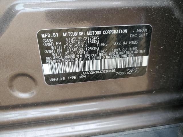 2018 MITSUBISHI OUTLANDER - JA4AD3A30JZ036846