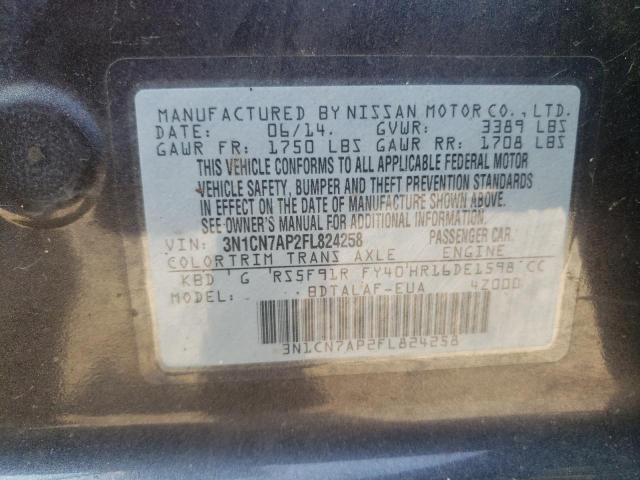 2015 NISSAN VERSA S - 3N1CN7AP2FL824258