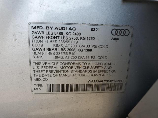 2021 AUDI Q5 PREMIUM - WA1AAAFY9M2073988