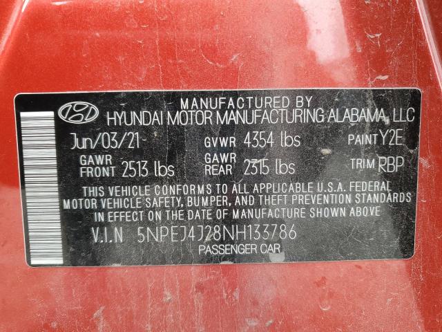 2022 HYUNDAI SONATA SEL 5NPEJ4J28NH133786