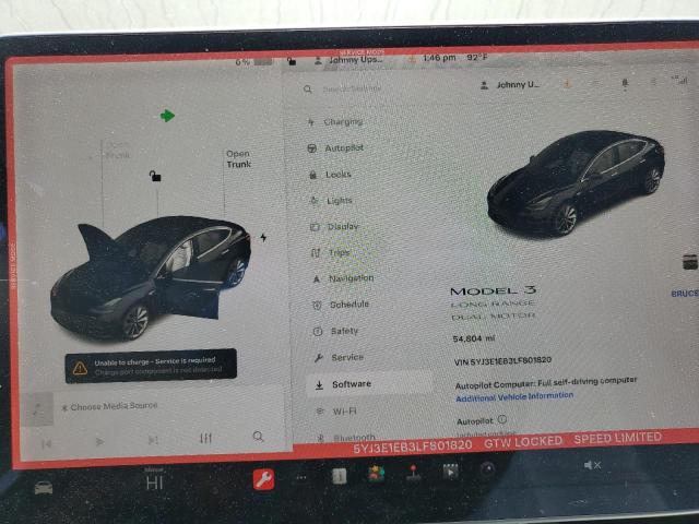 2020 TESLA MODEL 3 5YJ3E1EB3LF801820