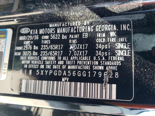 2016 KIA SORENTO LX 5XYPGDA56GG179628