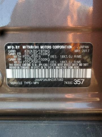 2017 MITSUBISHI OUTLANDER JA4AP3AU8HZ057082