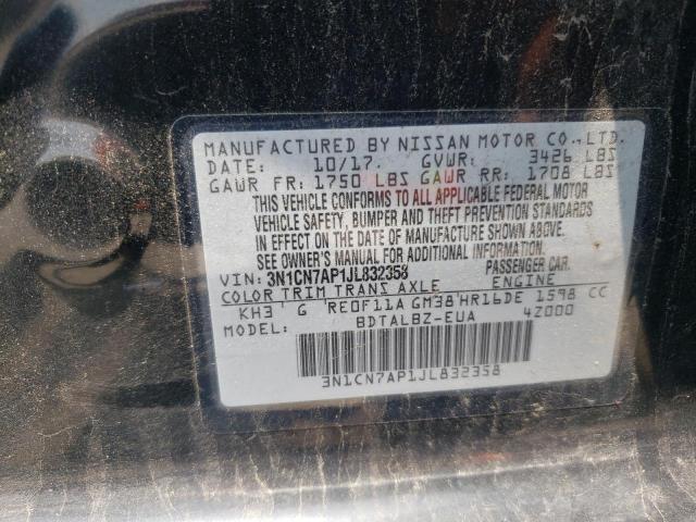 2018 NISSAN VERSA S - 3N1CN7AP1JL832358