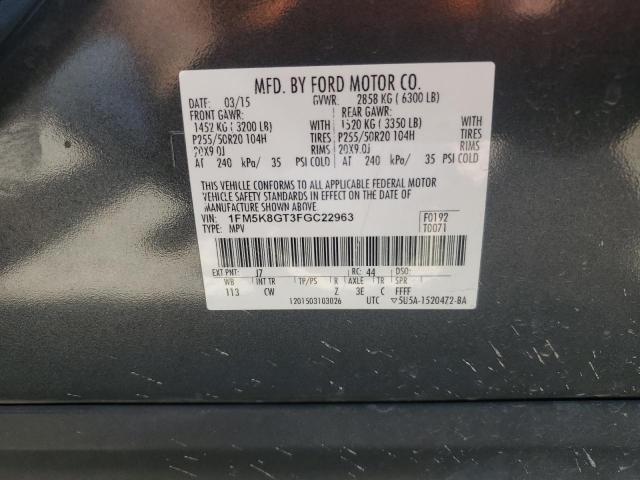 2015 FORD EXPLORER S - 1FM5K8GT3FGC22963