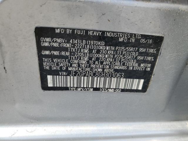 2016 SUBARU CROSSTREK - JF2GPABC8GH303063