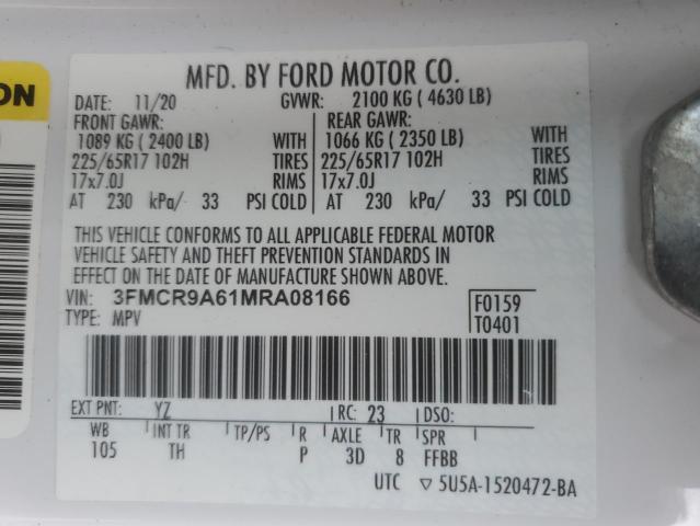 2021 FORD BRONCO SPO 3FMCR9A61MRA08166