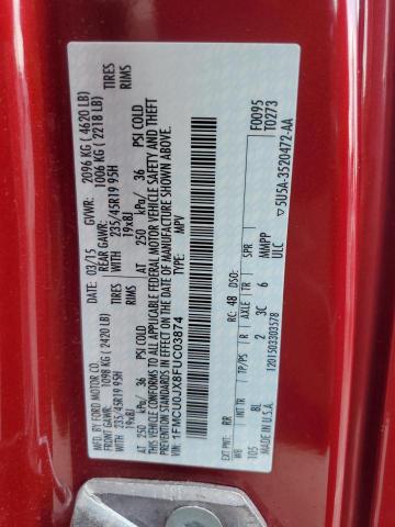 2015 FORD ESCAPE TIT - 1FMCU0JX8FUC03874
