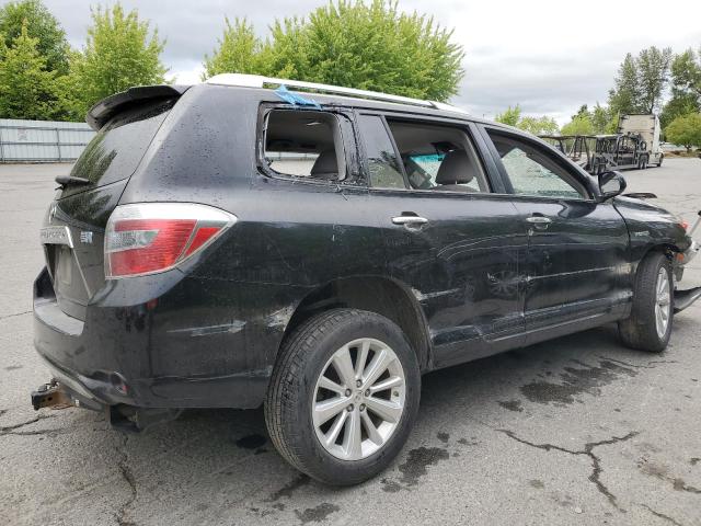 TOYOTA HIGHLANDER 2008 black  hybrid engine JTEEW41A882002982 photo #4