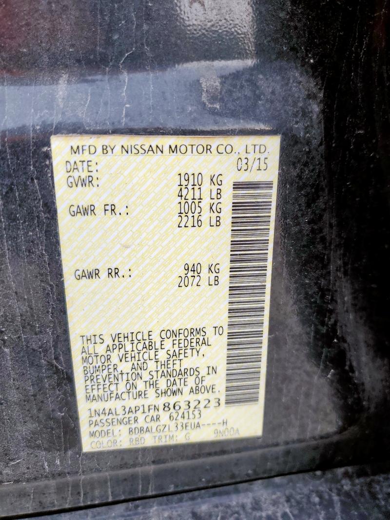 2015 NISSAN ALTIMA 2.5 - 1N4AL3AP1FN863223