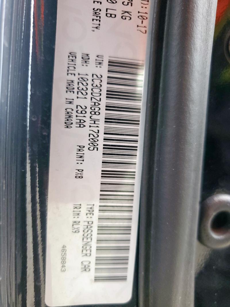 2018 DODGE CHALLENGER - 2C3CDZAG8JH172005