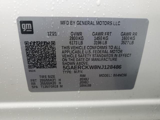 2022 BUICK ENCLAVE PR 5GAERCKW8NJ128486