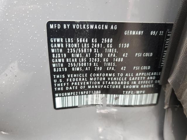 2022 VOLKSWAGEN ID.4 PRO WVGRMPE21NP071233