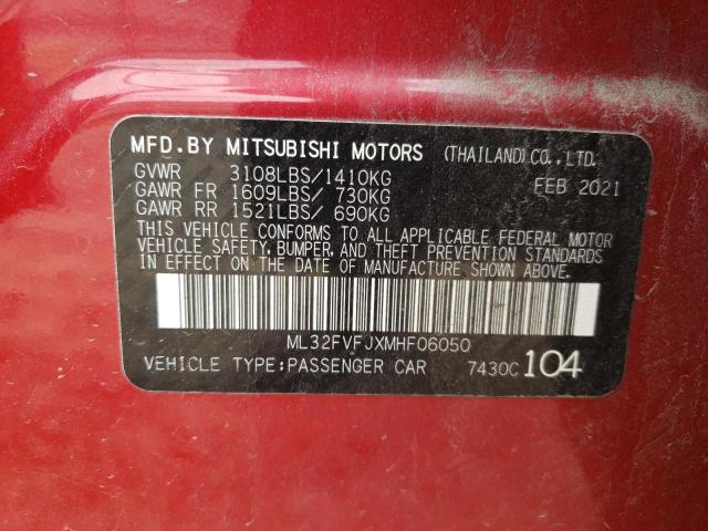 2021 MITSUBISHI MIRAGE G4 ML32FVFJXMHF06050