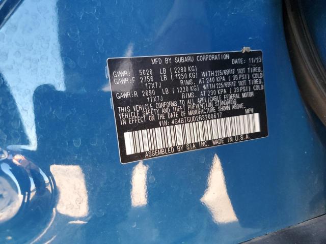 2024 SUBARU OUTBACK WI 4S4BTGUD2R3200617
