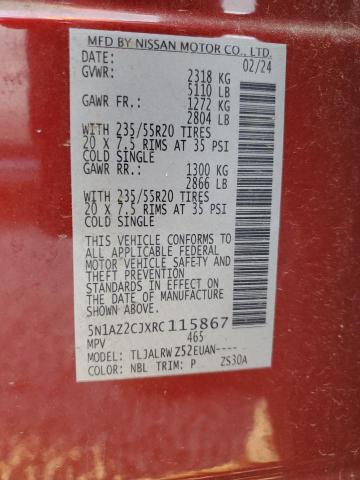 2024 NISSAN MURANO SL 5N1AZ2CJXRC115867