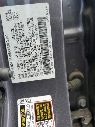 2016 HONDA CR-V TOURI 5J6RM3H94GL014003