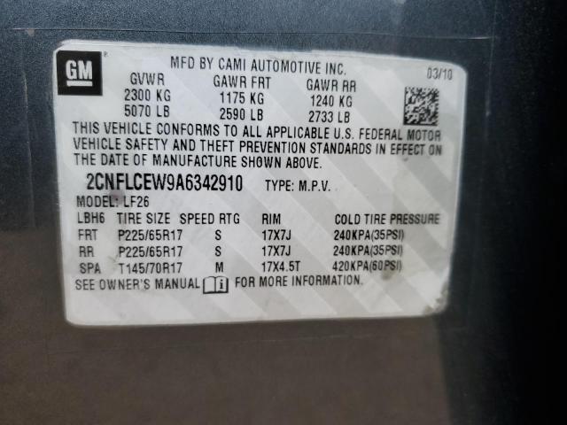 2CNFLCEW9A6342910 2010 CHEVROLET EQUINOX