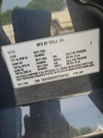 2026 TESLA MODEL Y 7SAYGDEE0TF324181