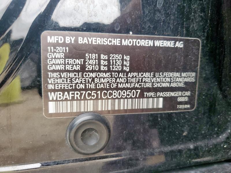 wbafr7c51cc809507 - 2012 Bmw 5 series i - #59843325