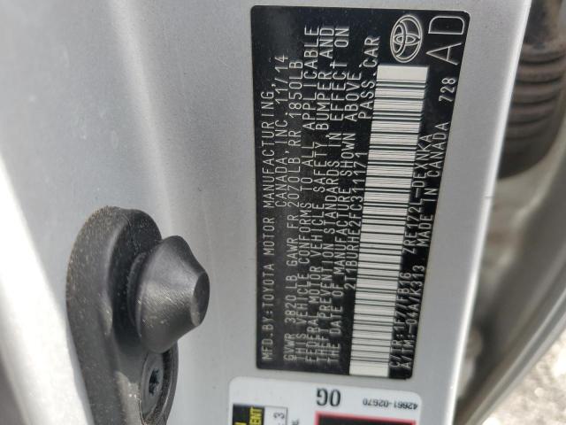 2015 TOYOTA COROLLA L 2T1BURHE2FC311171