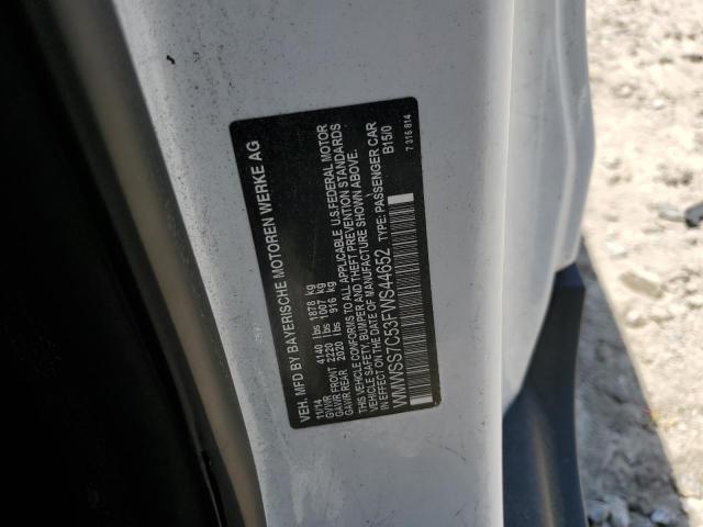 2015 MINI PACEMAN WMWSS7C53FWS44652