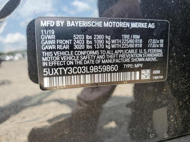 2020 BMW X3 SDRIVE3 - 5UXTY3C03L9B59860