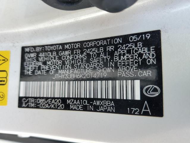 2019 LEXUS UX 200 JTHY3JBH6K2014719