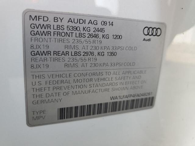 2015 AUDI Q5 PREMIUM WA1LFAFP4FA048281