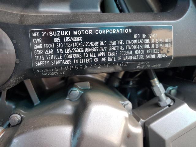 2008 SUZUKI SV650 JS1VP53A782101162