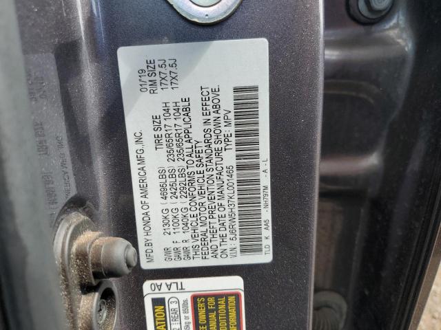 2019 HONDA CR-V LX 5J6RW5H37KL001465