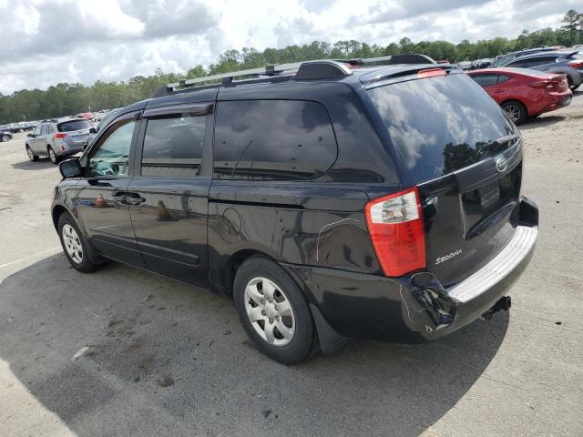 KIA SEDONA EX 2008 black  gas KNDMB233186210645 photo #3