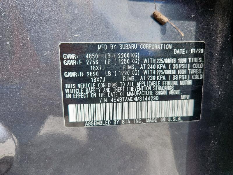 2021 SUBARU OUTBACK LI - 4S4BTAMC4M3144290