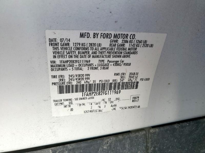 2015 FORD TAURUS SEL - 1FAHP2E82FG111969