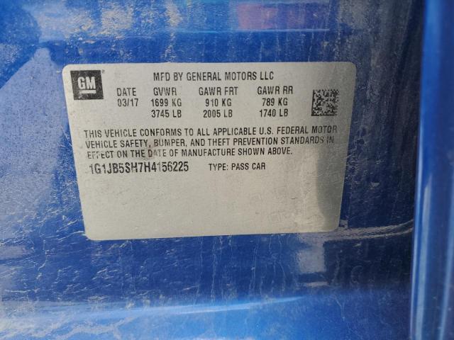 2017 CHEVROLET SONIC LS 1G1JB5SH7H4156225