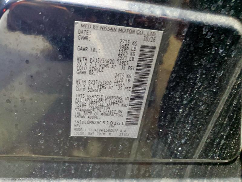 2017 INFINITI QX60 - 5N1DL0MN2HC510161