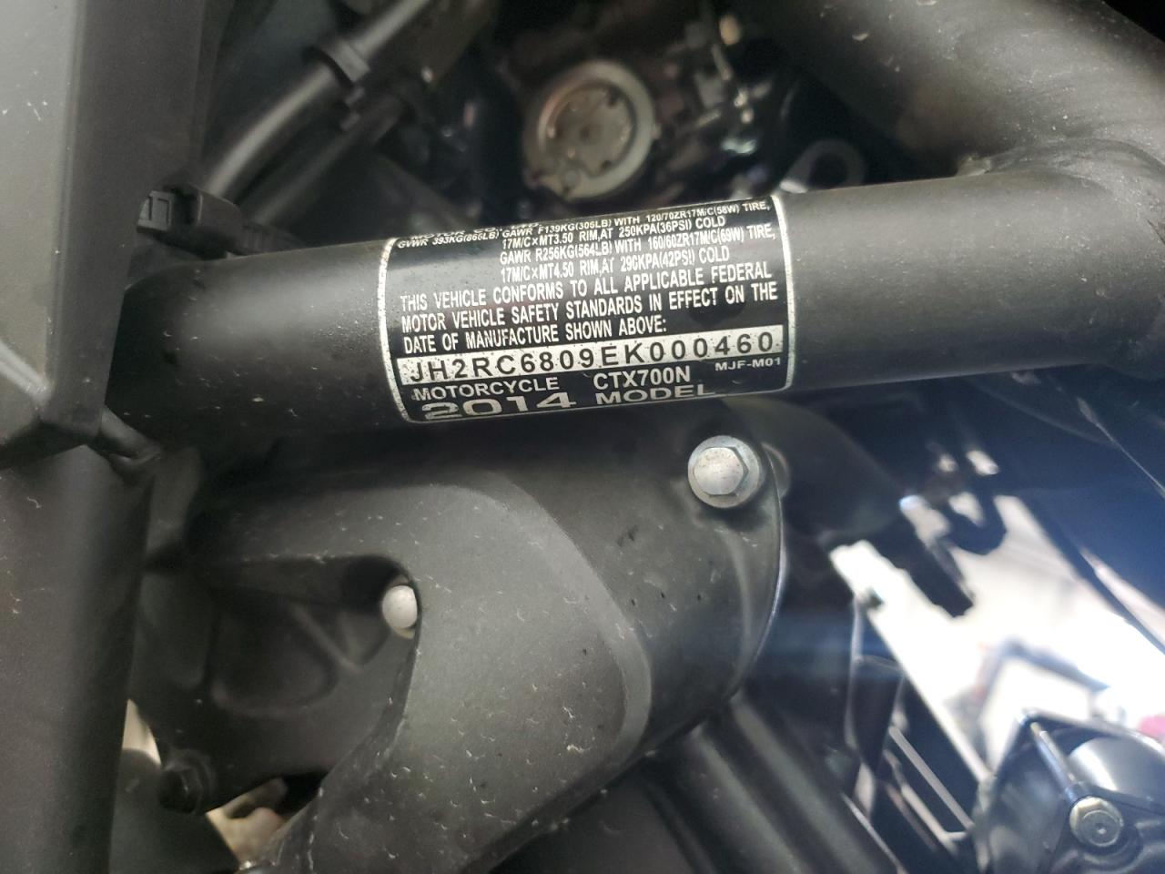 Lot #3302688014 2014 HONDA CTX700 N