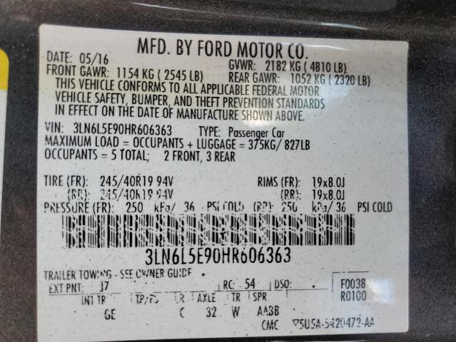 2017 LINCOLN MKZ RESERV 3LN6L5E90HR606363