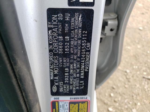 2016 KIA RIO LX KNADM4A34G6585112