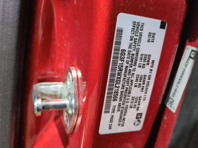 2016 CHEVROLET SS 6G3F15RWXGL218566