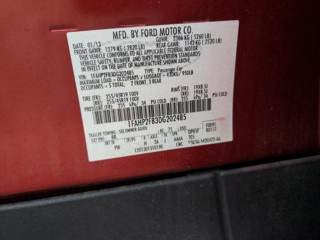 2013 FORD TAURUS LIM - 1FAHP2F83DG202485