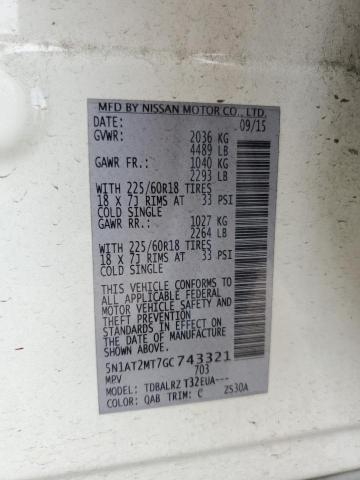 2016 NISSAN ROGUE S - 5N1AT2MT7GC743321