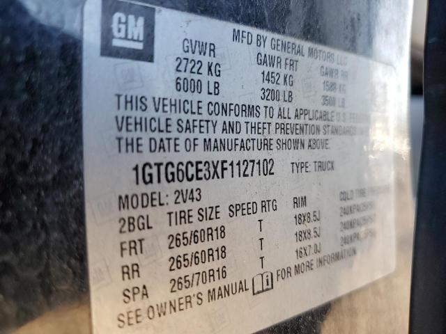 2015 GMC CANYON SLT 1GTG6CE3XF1127102