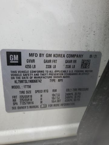 2022 CHEVROLET TRAILBLAZE - KL79MTSL1NB068742