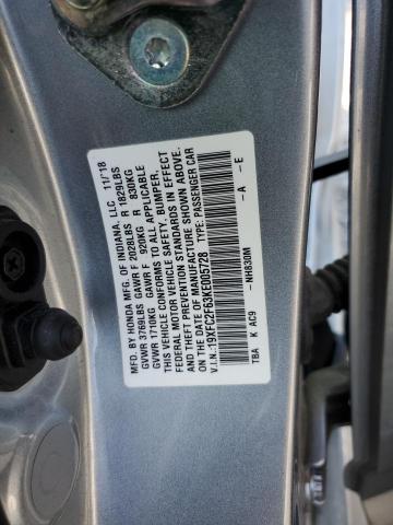 2019 HONDA CIVIC LX - 19XFC2F63KE005728
