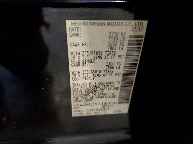 2018 NISSAN MURANO S 5N1AZ2MG3JN116418