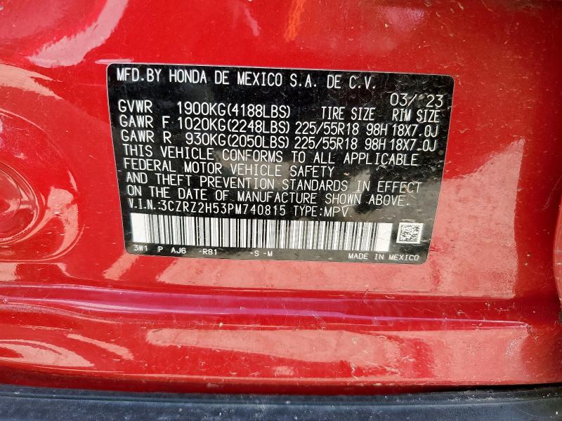 2023 HONDA HR-V SPORT - 3CZRZ2H53PM740815
