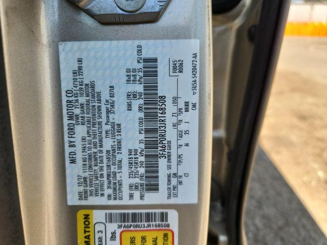 2018 FORD FUSION TIT 3FA6P0RU3JR168508